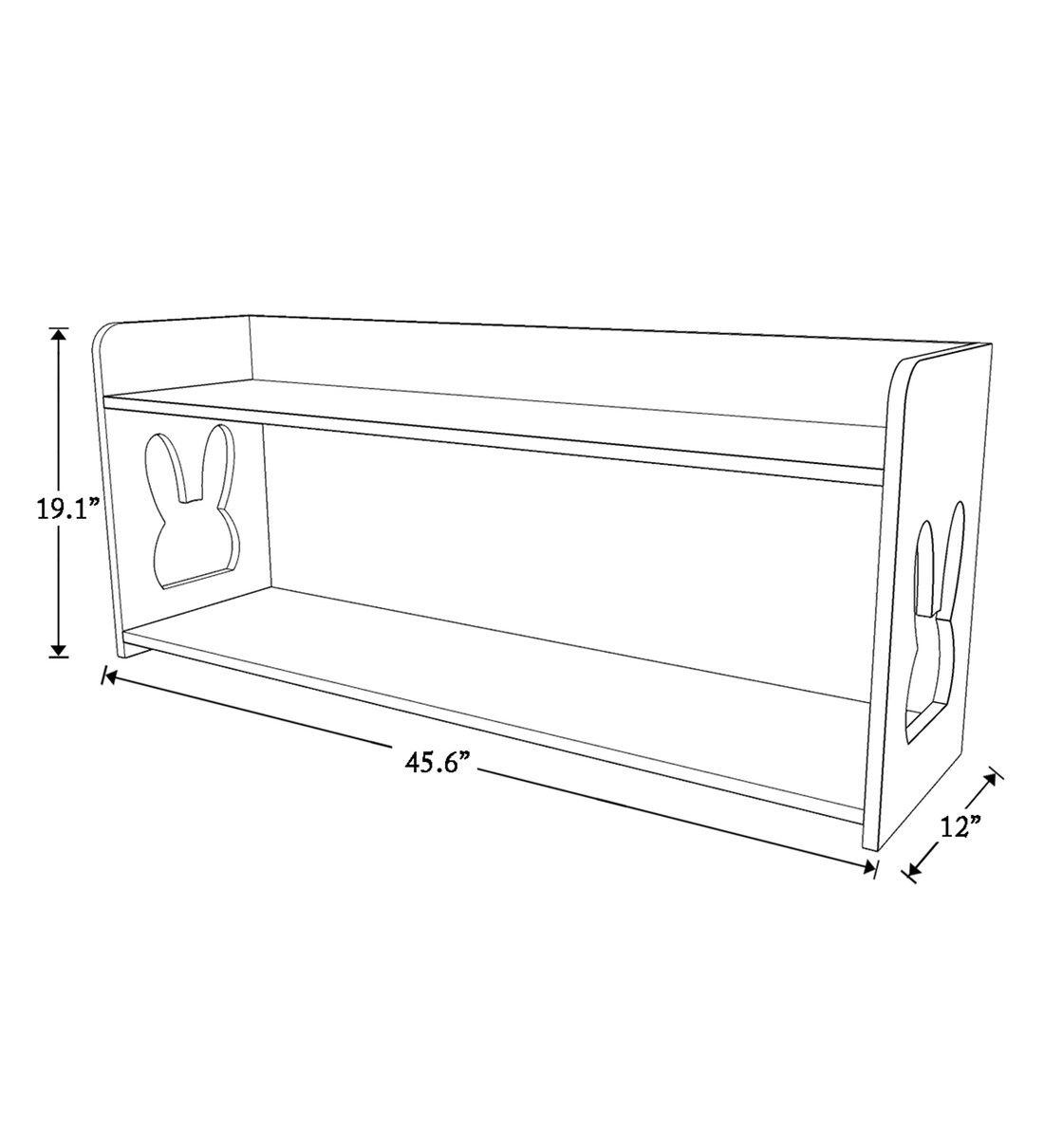 Buy Cream Kids Bookshelf in Natural Finish Online Kids Bookshelves