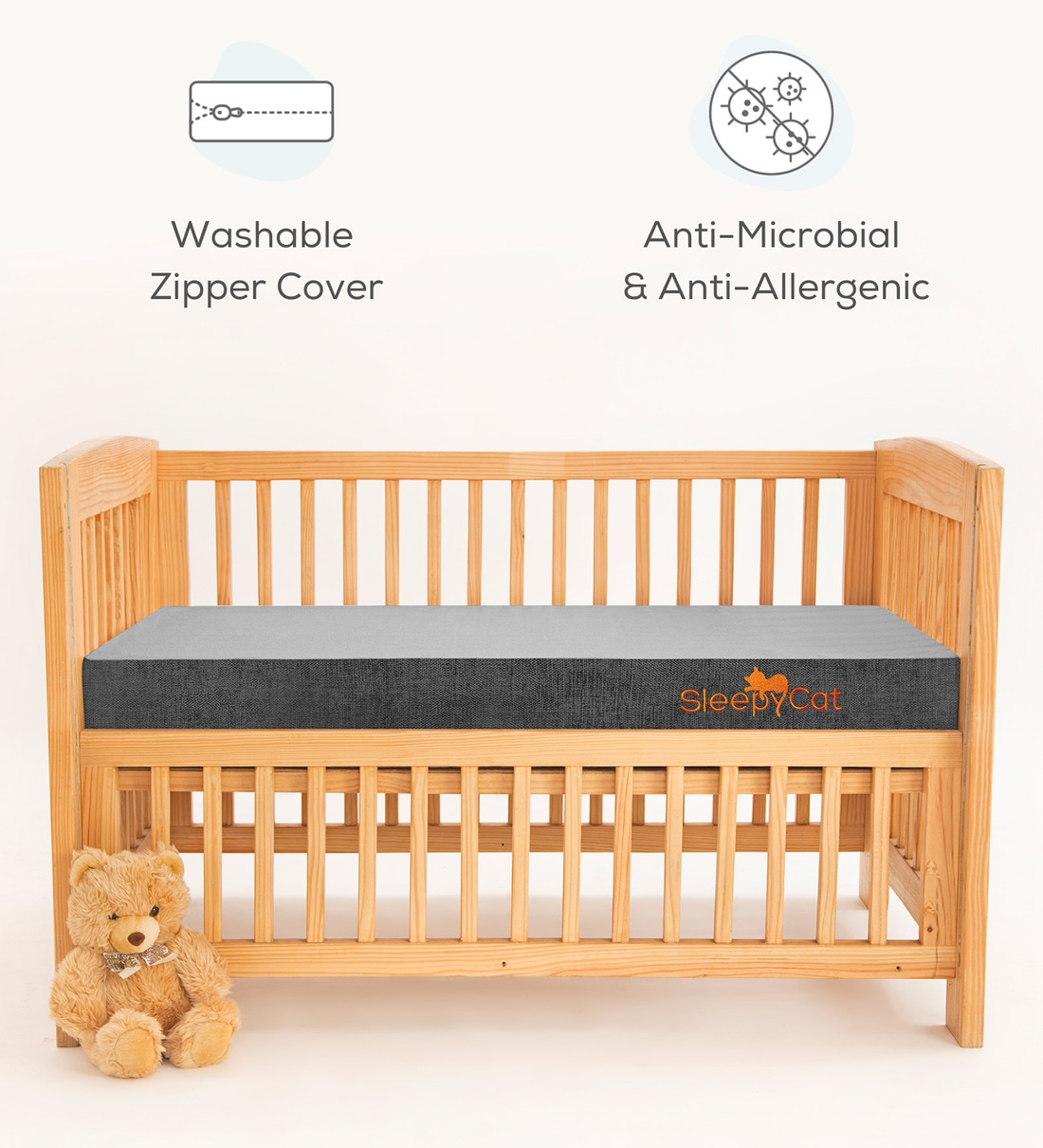 Buy Crib 4 Inch HD Foam Baby Mattress (48x24) by SleepyCat Online