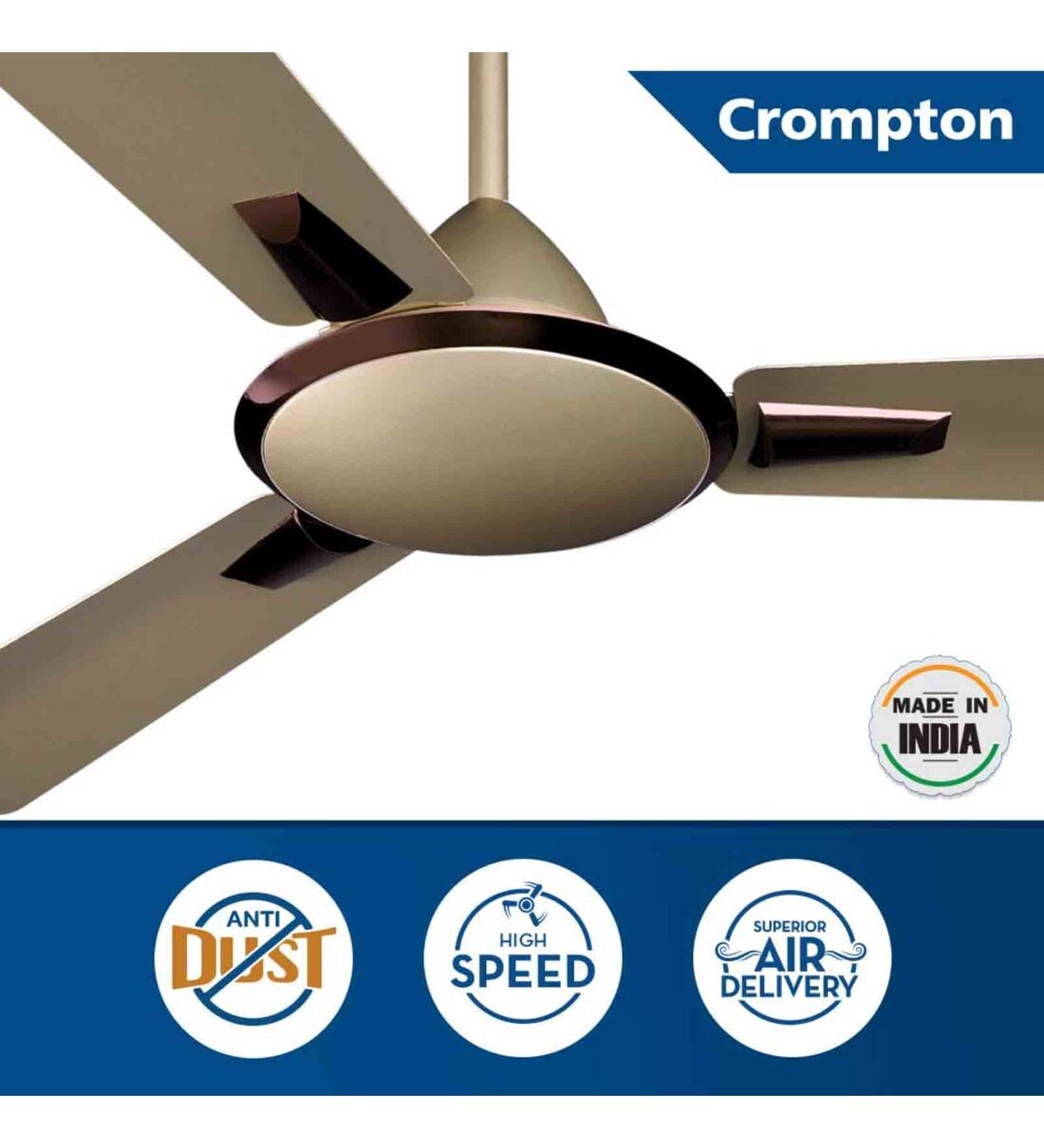 Buy Crompton Aura Prime Antidust 1200 Mm Ceiling Fan (Birken Effect