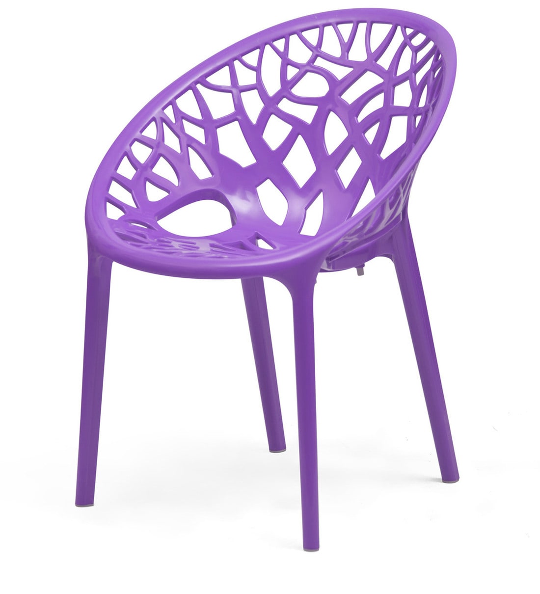 Buy Crystal Plastic Chair (Set of 2) in Voilet Colour By Nilkamal