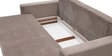 Crawford Sal Wood  3 Seater Sofa Cum Bed In Brown Colour