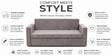 Crawford Sal Wood  3 Seater Sofa Cum Bed In Brown Colour