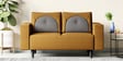 Cresco Fabric 2 Seater Sofa In Camel Brown Colour