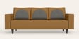 Cresco Fabric 3 Seater Sofa In Camel Brown Colour