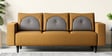 Cresco Fabric 3 Seater Sofa In Camel Brown Colour