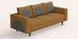 Cresco Fabric 3 Seater Sofa In Camel Brown Colour