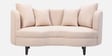 Cresta Corduroy Velvet  Fabric 2 Seater Sofa in Beige Color