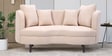 Cresta Corduroy Velvet  Fabric 2 Seater Sofa in Beige Color