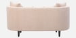 Cresta Corduroy Velvet  Fabric 2 Seater Sofa in Beige Color