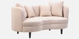 Cresta Corduroy Velvet  Fabric 2 Seater Sofa in Beige Color