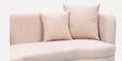 Cresta Corduroy Velvet  Fabric 2 Seater Sofa in Beige Color