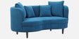 Cresta Corduroy Velvet  Fabric 2 Seater Sofa in Blue Color