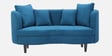 Cresta Corduroy Velvet  Fabric 2 Seater Sofa in Blue Color