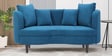 Cresta Corduroy Velvet  Fabric 2 Seater Sofa in Blue Color