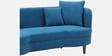 Cresta Corduroy Velvet  Fabric 2 Seater Sofa in Blue Color
