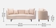 Cresta Corduroy Velvet  Fabric 3 Seater Sofa in Beige Color