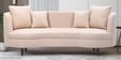 Cresta Corduroy Velvet  Fabric 3 Seater Sofa in Beige Color