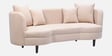 Cresta Corduroy Velvet  Fabric 3 Seater Sofa in Beige Color