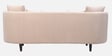 Cresta Corduroy Velvet  Fabric 3 Seater Sofa in Beige Color