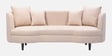 Cresta Corduroy Velvet  Fabric 3 Seater Sofa in Beige Color