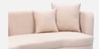 Cresta Corduroy Velvet  Fabric 3 Seater Sofa in Beige Color