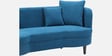 Cresta Corduroy Velvet  Fabric 3 Seater Sofa in Blue Color