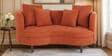 Cresta Velvet Corduroy 2 Seater Sofa In Rust Color