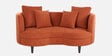 Cresta Velvet Corduroy 2 Seater Sofa In Rust Color