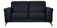 Cristobal 2 Seater Half Leather Sofa in Black Colour