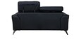 Cristobal 2 Seater Half Leather Sofa in Black Colour