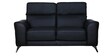 Cristobal 2 Seater Half Leather Sofa in Black Colour