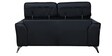 Cristobal 2 Seater Half Leather Sofa in Black Colour