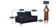 Cristobal 2 Seater Half Leather Sofa in Black Colour