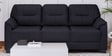Croma Leatherette 3 Seater Sofa in Black Colour