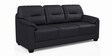 Croma Leatherette 3 Seater Sofa in Black Colour