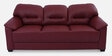 Croma Leatherette 3 Seater Sofa in Cherry Colour
