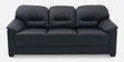 Croma Leatherette 3 Seater Sofa in Dark Blue Colour
