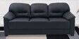 Croma Leatherette 3 Seater Sofa in Dark Blue Colour