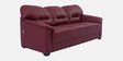 Croma Leatherette 3 Seater Sofa in Cherry Colour