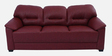Croma Leatherette 3 Seater Sofa in Cherry Colour