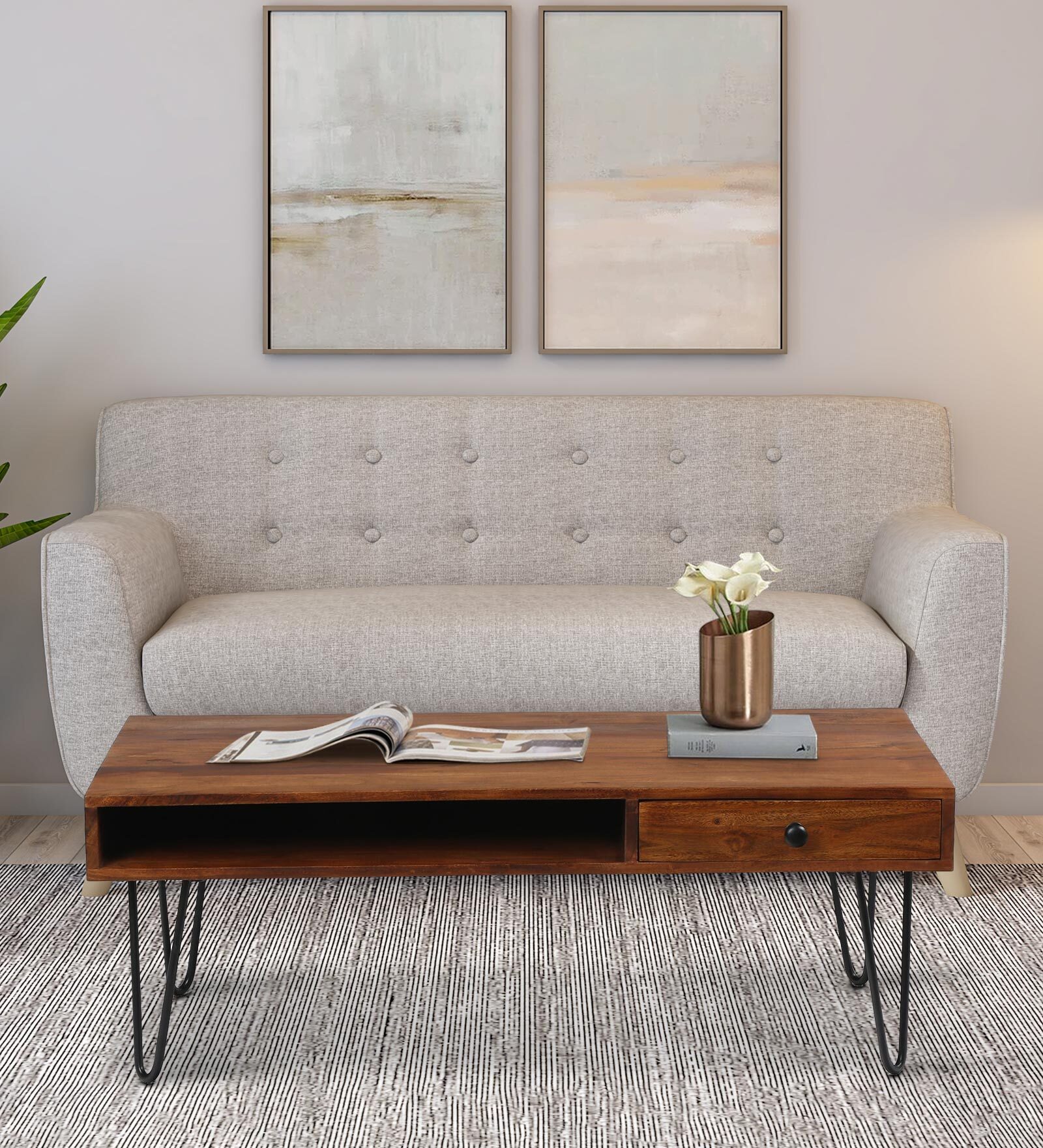 Crail Coffee Table in Natural Finish Crail Coffee Table in Natural Finish