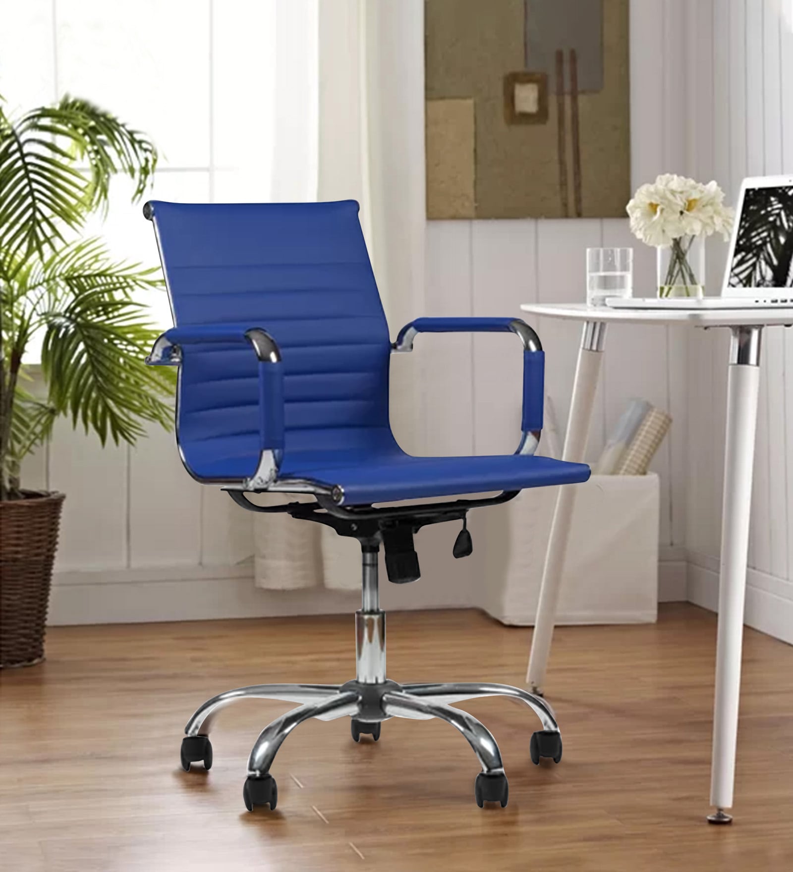 Buy Crape Ergonomic Chair in Blue Colour by Workspace by AZAZO Online ...