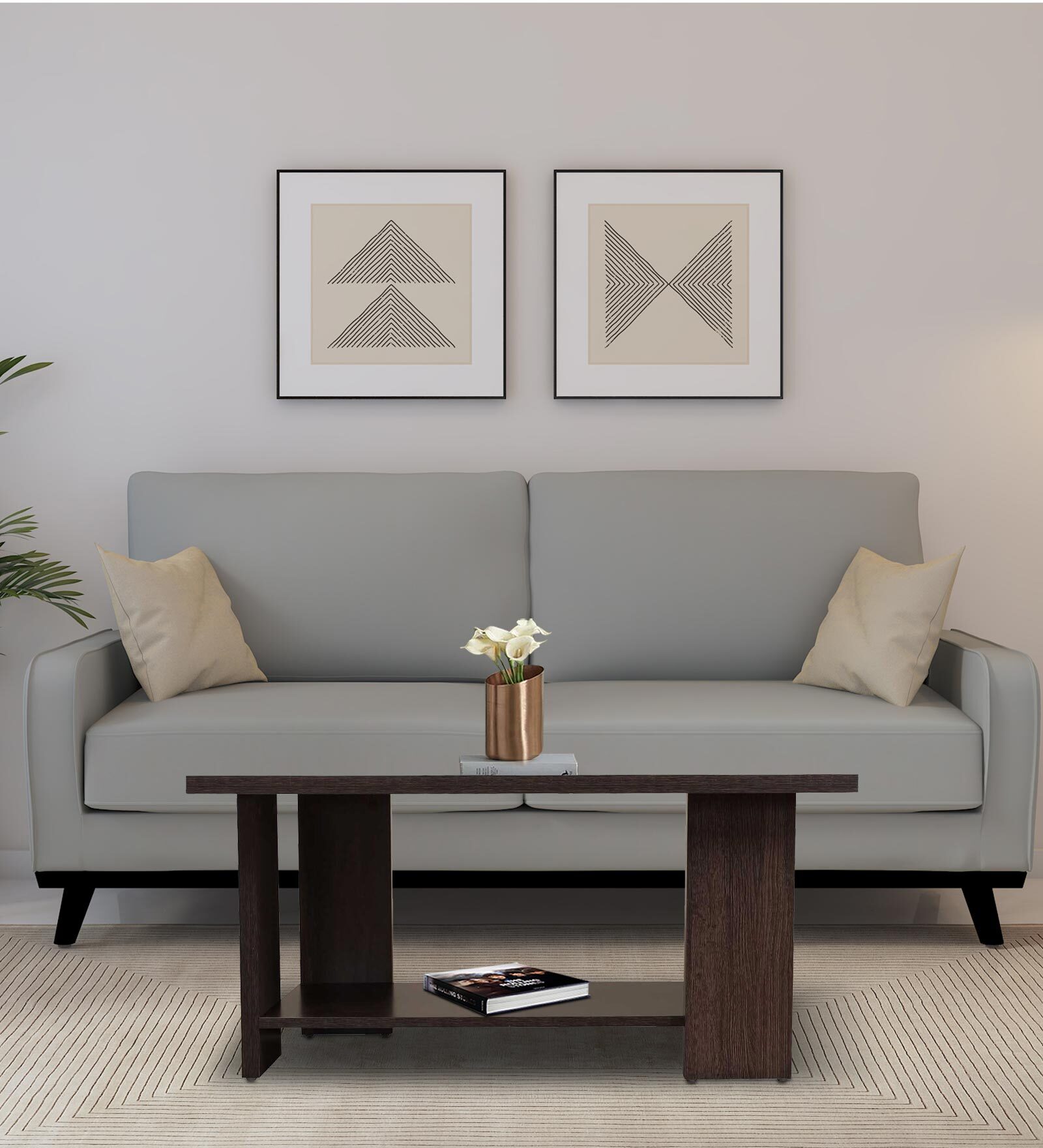 Crayon Coffee Table in Dark Brown Colour Crayon Coffee Table in Dark Brown Colour