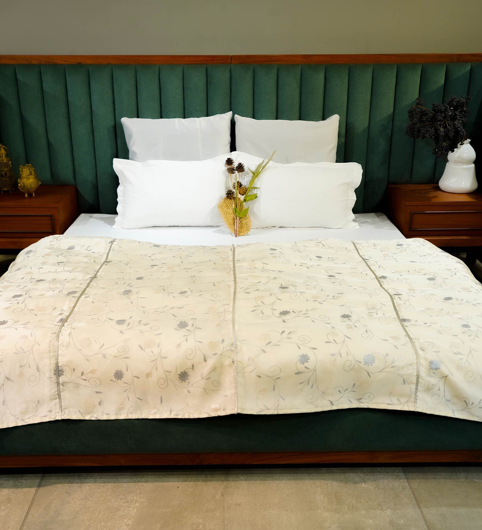 Cream   Upcycled from sheer waste fabric Bed Throws  Collection