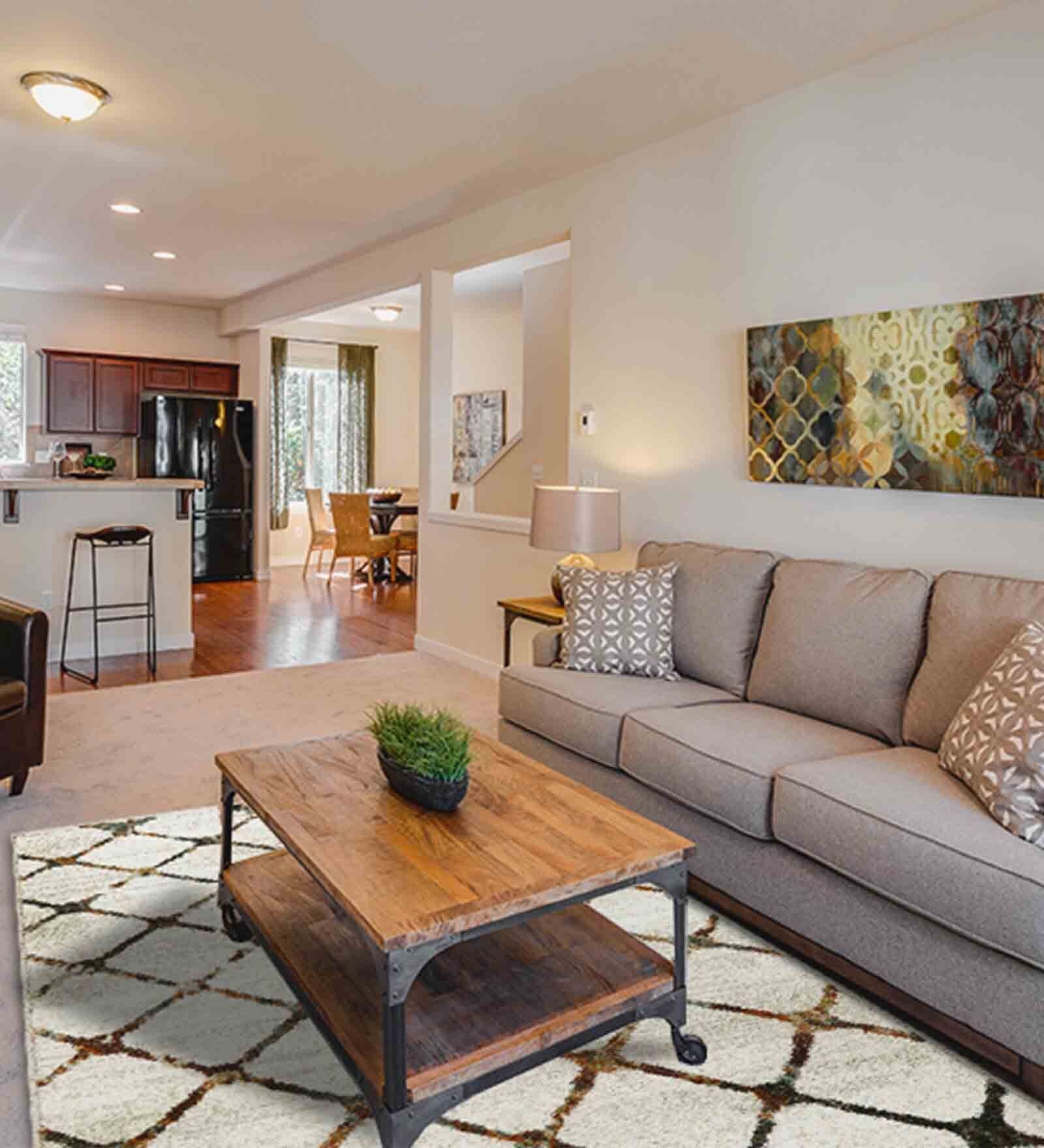 Cream Chevron Polypropylene 3 ft X 5 ft Machine Made Carpet