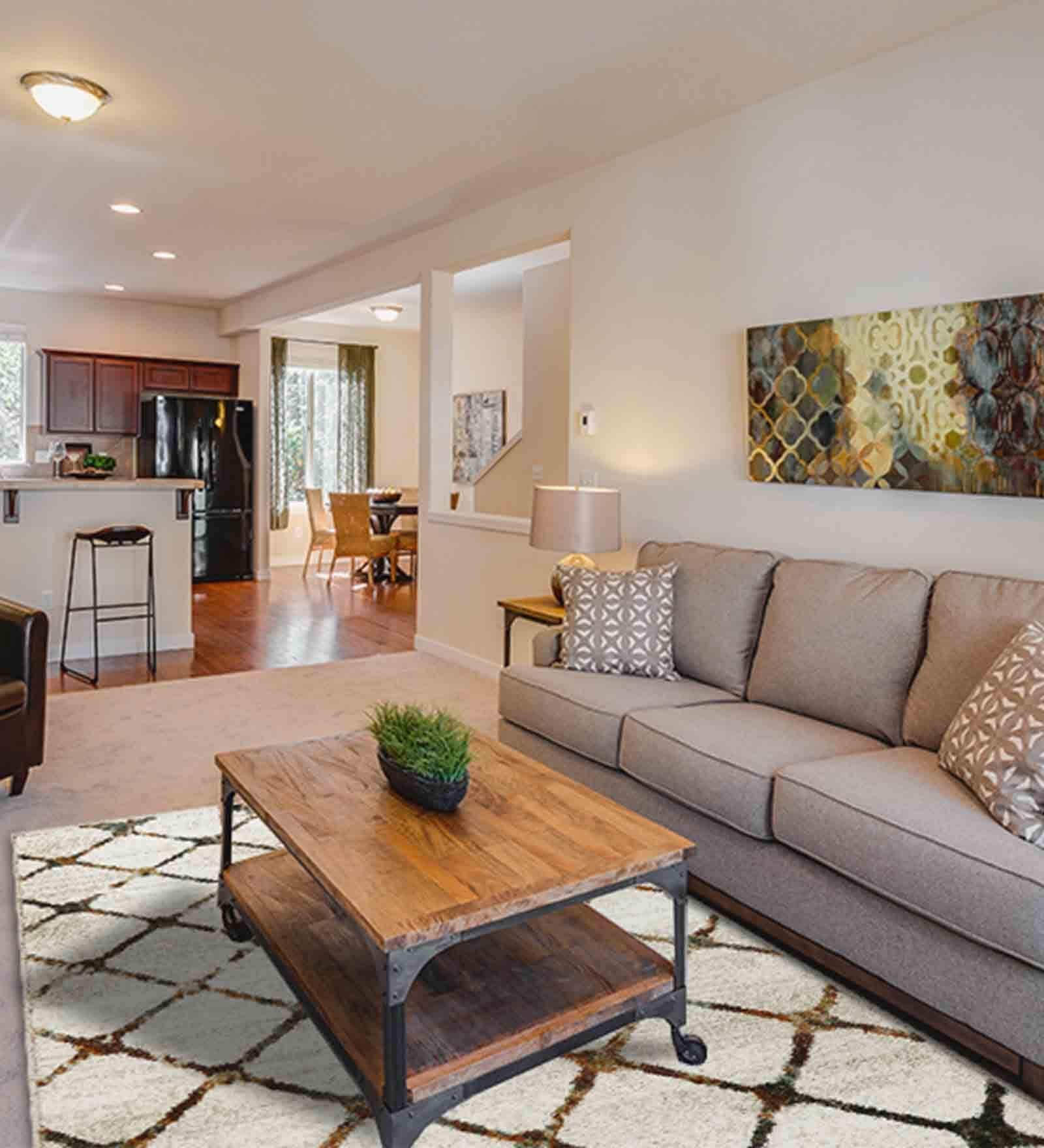 Cream Chevron Polypropylene 4 ft X 6 ft Machine Made Carpet