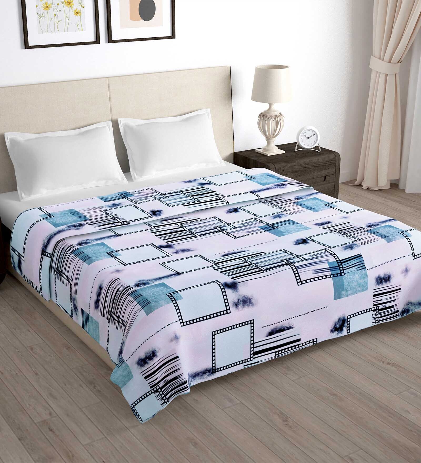 Multicolor Microfiber Abstract 180 GSM Fusion Reversible Single Comforter