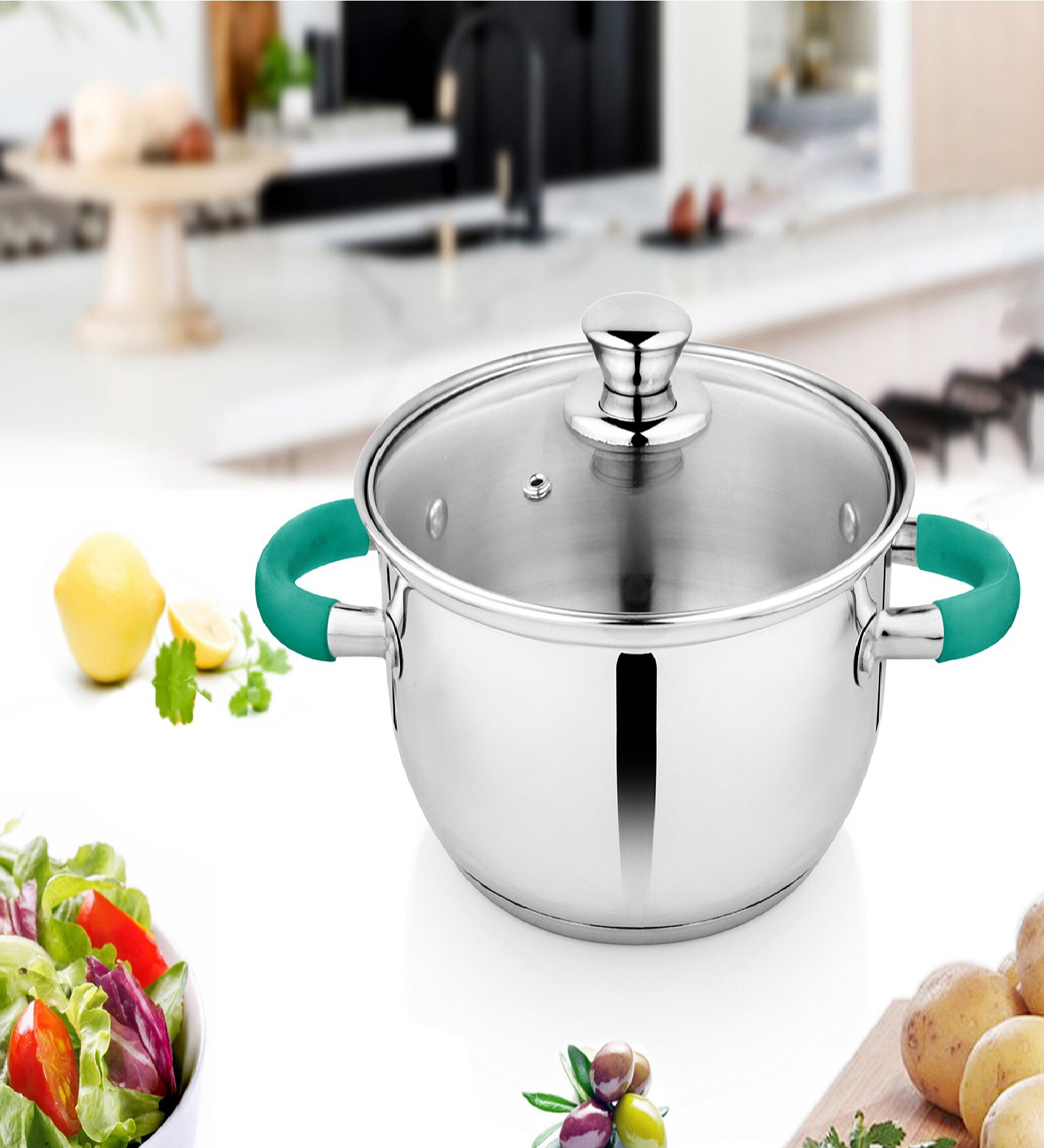Cree Stainless Steel  Induction Friendly 2.3 Ltr Casserole With Glass Lid