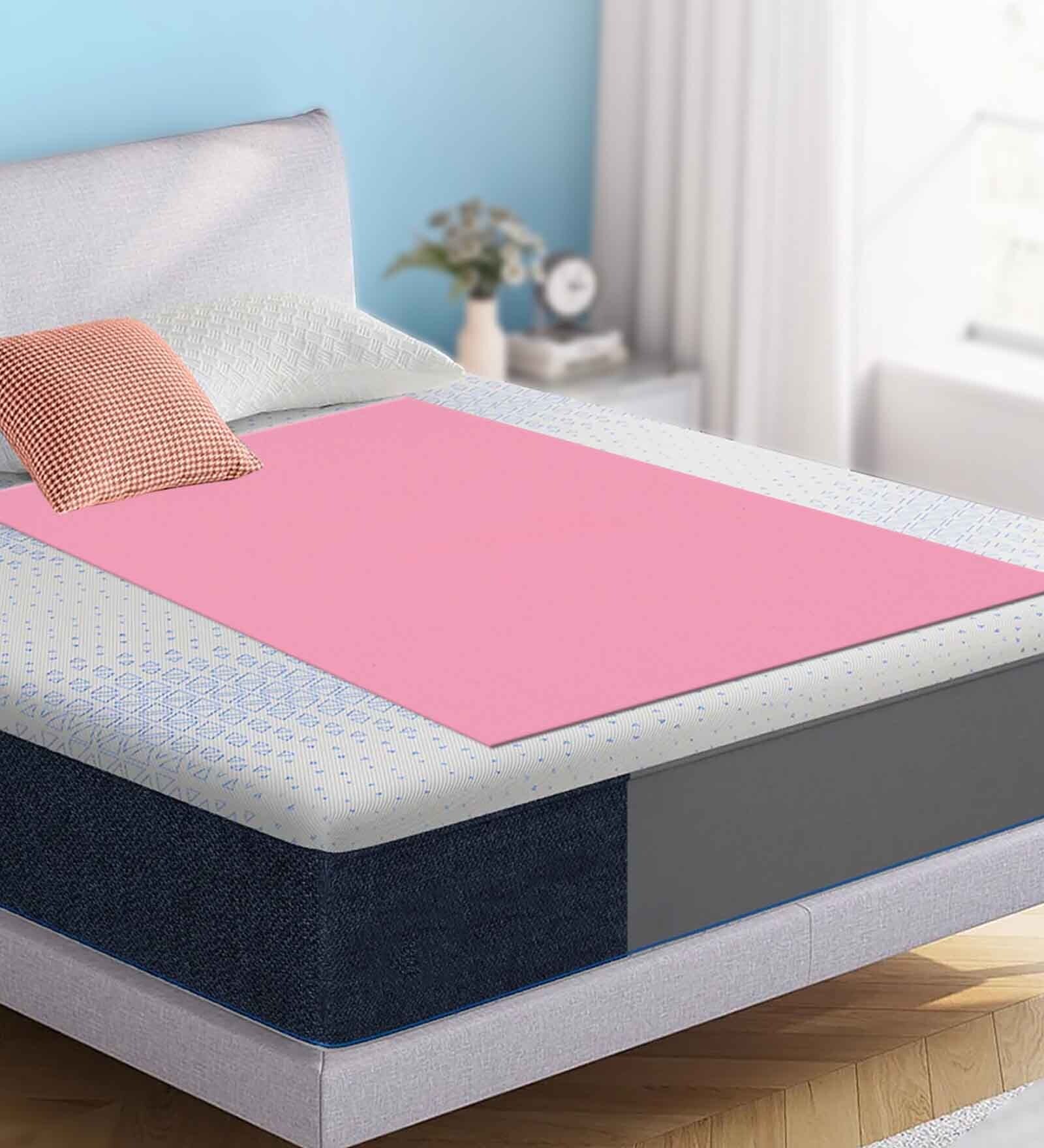 Pink Colour Crib Sheet Small Waterproof Reusable Instadry Extra Absorbent Baby Dry Sheet 50X70 Cms ( Baby Pink)