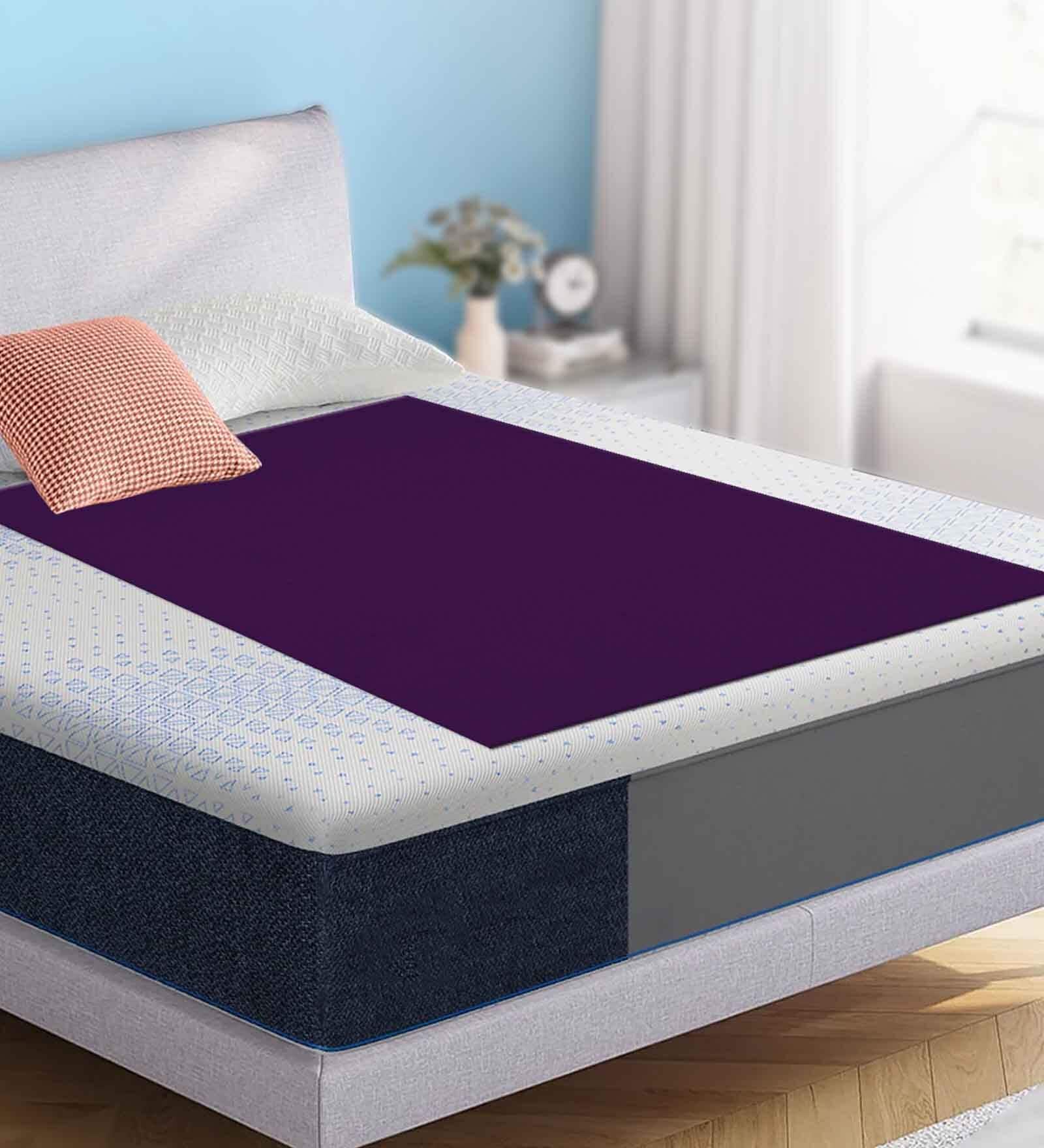 Purple Colour Crib Sheet Small Waterproof Reusable Instadry Extra Absorbent Baby Dry Sheet 50X70 Cms ( Plum)